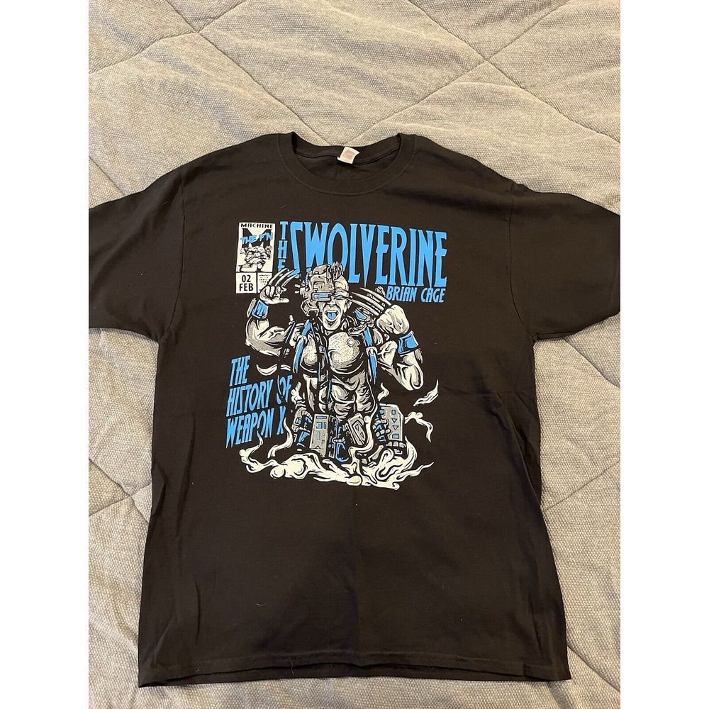 New NWOT Brian Cage Wolverine Shirt LARGE L AEW ROH‎ TNA WWE
